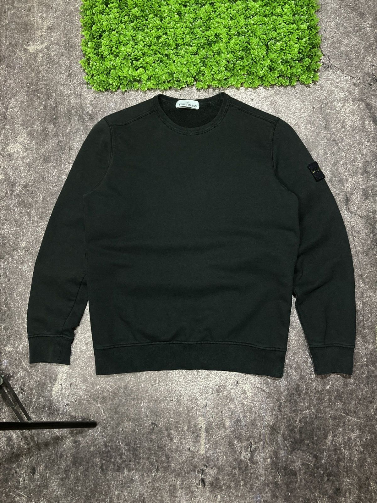 Vintage Stone Island 2018 Black Sweatshirt Size L
