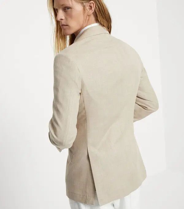 Brunello Cucinelli Jacket Linen in Medium Brown Size US S / EU 44-46 / 1 - 3 Thumbnail