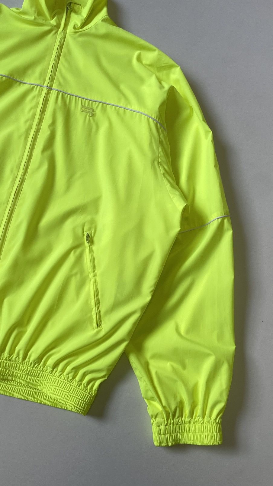 Balenciaga S/S 20 Neon Yellow ‘B’ Logo Track Jacket Size US M / EU 48-50 / 2 - 8 Thumbnail