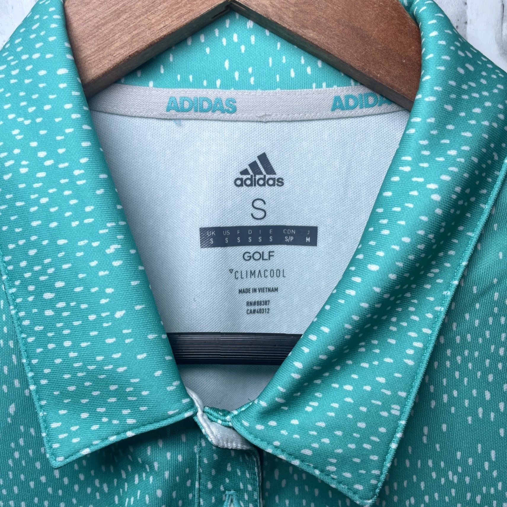 Adidas ADIDAS Climacool Golf Polo Long Sleeve Quarter Button Activewear Womens Small Teal Size S / US 4 / IT 40 - 4 Thumbnail