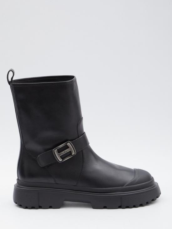 Hogan HOGAN Women Boots HXW6190FC40 BLACK Size US 10 / IT 40 - 1 Thumbnail
