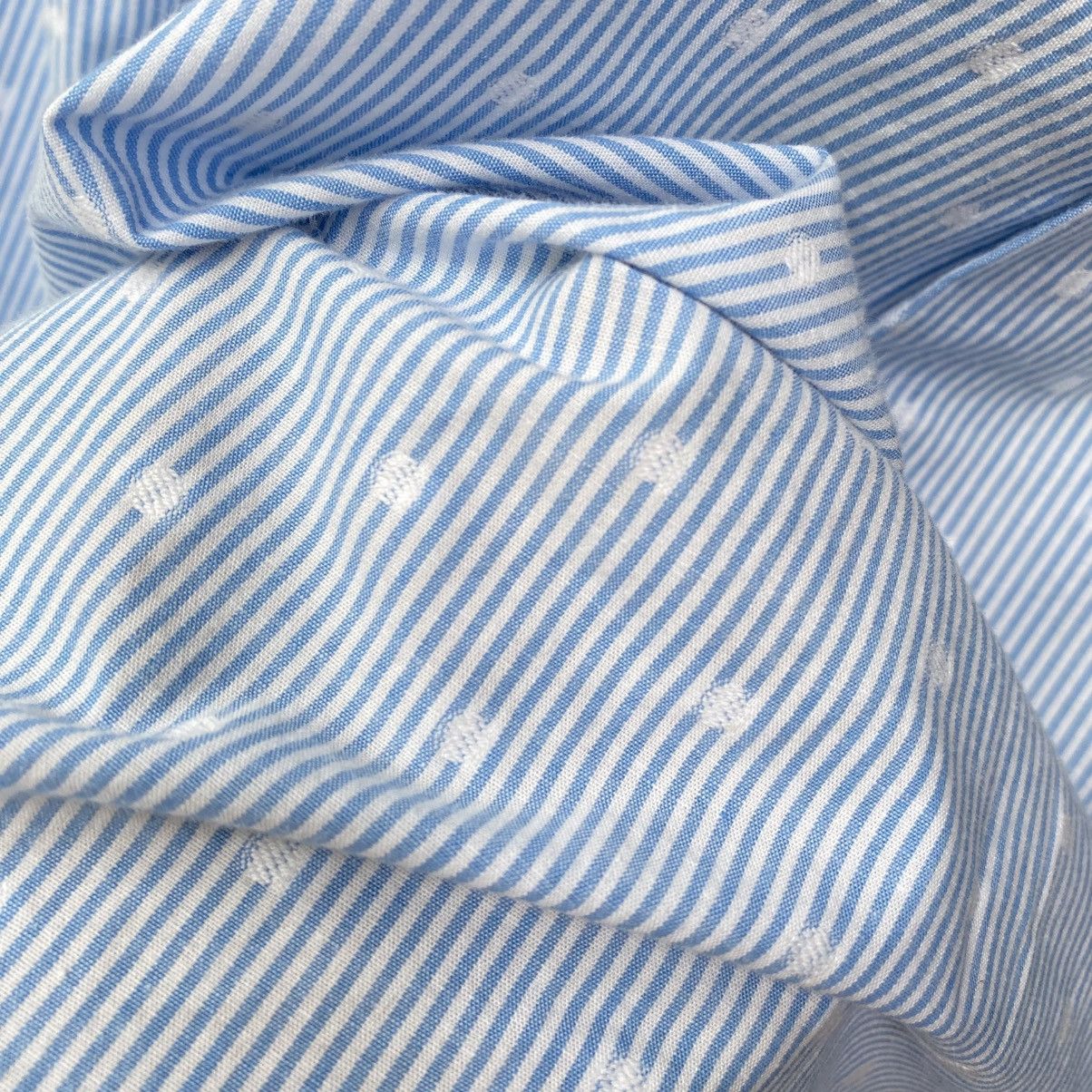 Frapbois FRAPBOIS Light Blue Stripe Polka Dot Shirt Size M / US 6-8 / IT 42-44 - 17 Thumbnail