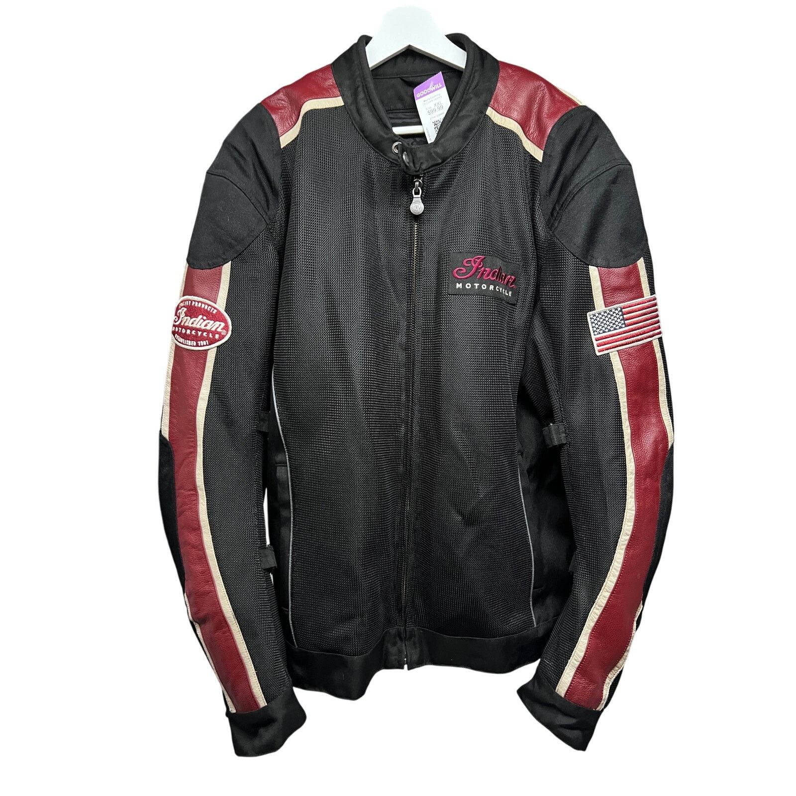 Vintage Indian Motorcycle Black Leather Biker Riding Zip Jacket 2XL Size US XXL / EU 58 / 5 - 2 Thumbnail
