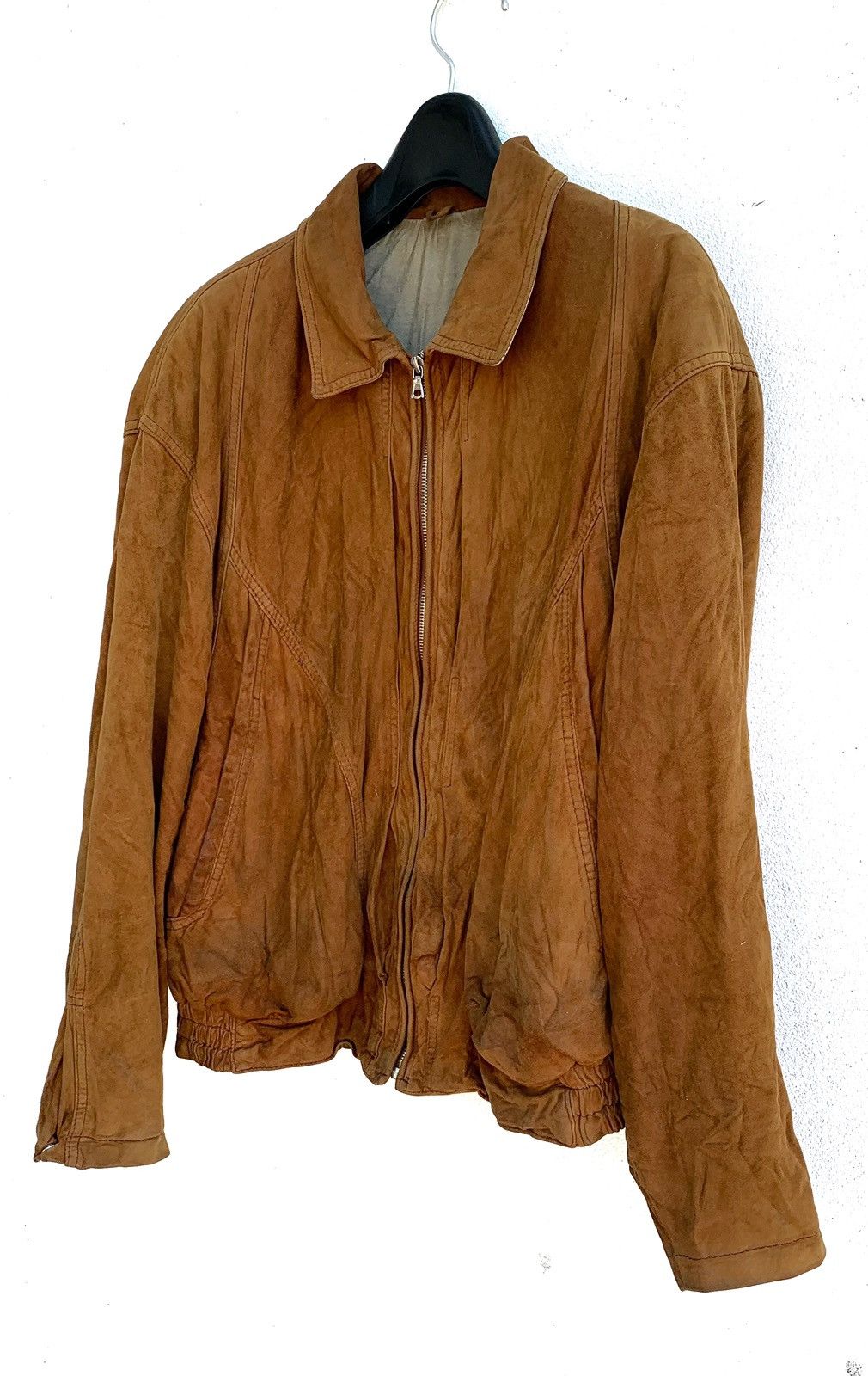 Hugo Boss Vintage Leather Suede Bombers Jacket By Hugo Boss Size US L / EU 52-54 / 3 - 1 Thumbnail