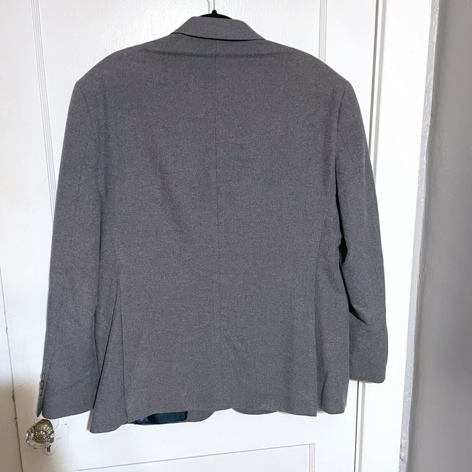 Jos. A. Bank JOS A BANK Silk Wool Felt Gray Blazer Jacket Sport Coat 44 R Size 44R - 3 Thumbnail