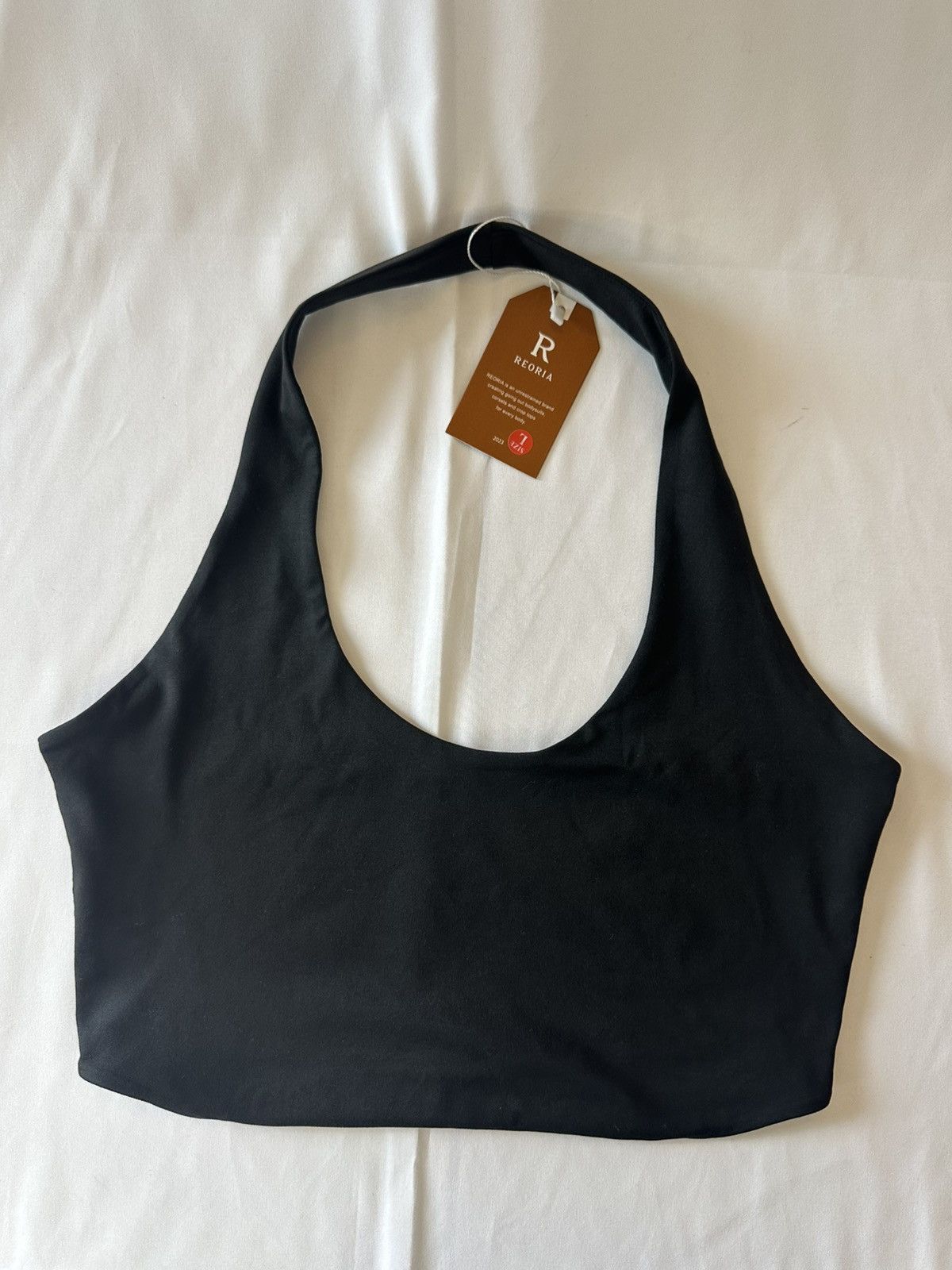 Other REORIA Halter Style Crop Top New women’s Large/Black Size L / US 10 / IT 46 - 1 Thumbnail