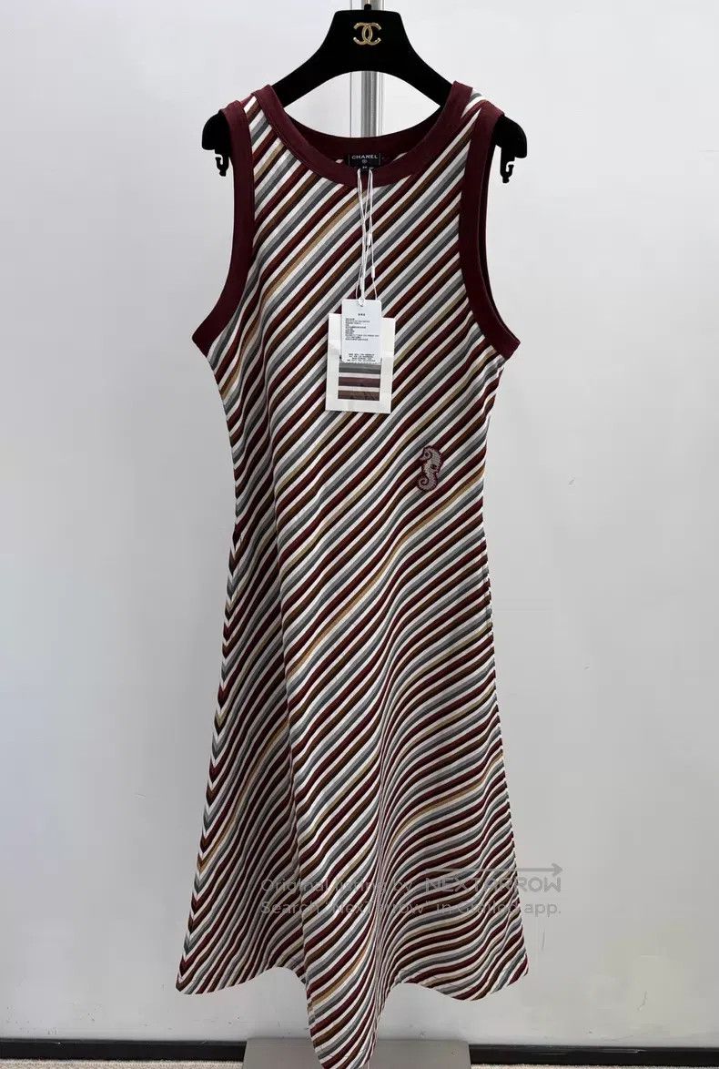 Chanel Chanel Beach Series Striped Dress Size XXS / US 00 / IT 34 - 1 Thumbnail