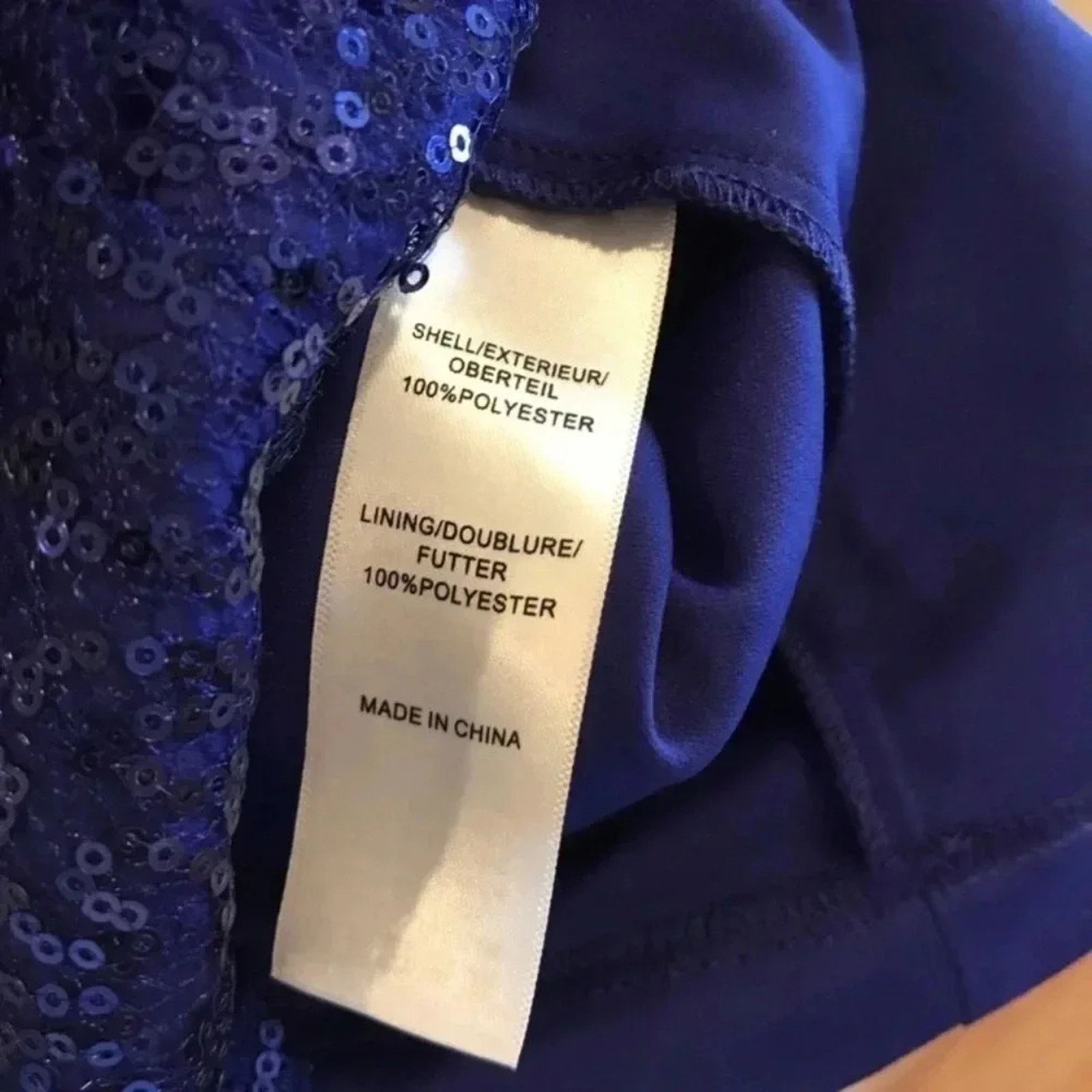 Adrianna Papell Adrianna Papell Blue Chiffon Sequin Mini Dress 10 Size L / US 10 / IT 46 - 8 Thumbnail