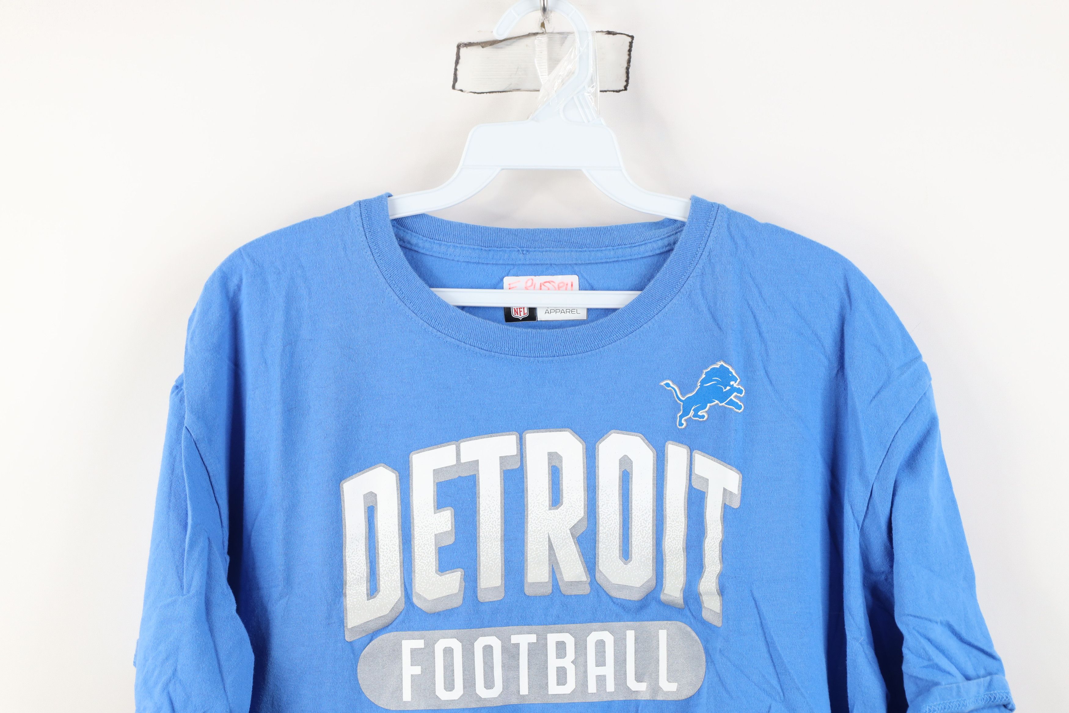 Vintage Vintage Y2K NFL Lions Football Short Sleeve T-Shirt Blue Size US XL / EU 56 / 4 - 2 Thumbnail