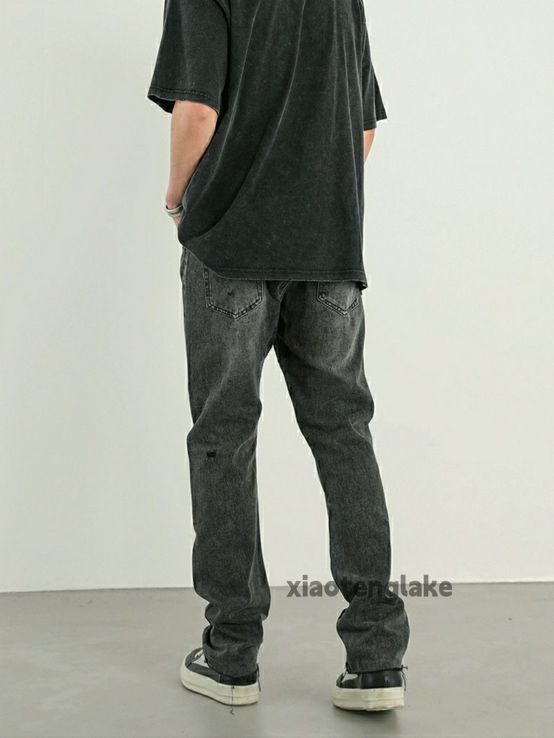 Jean × Vintage washed faded punk yuppie damaged ripped jeans Size US 34 / EU 50 - 5 Thumbnail