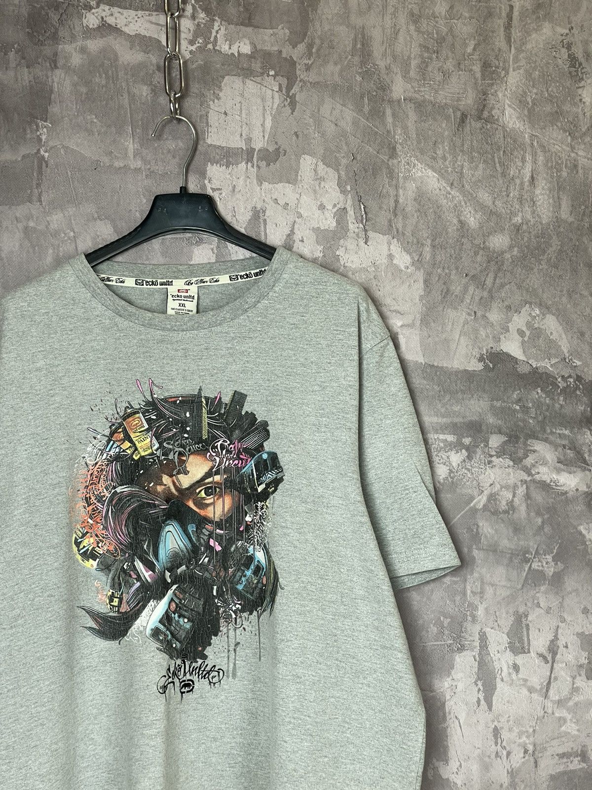 Ecko Unltd. × Vintage Vintage ECKO Unlimited Graffiti T Shirt Getting up Size US XXL / EU 58 / 5 - 3 Thumbnail
