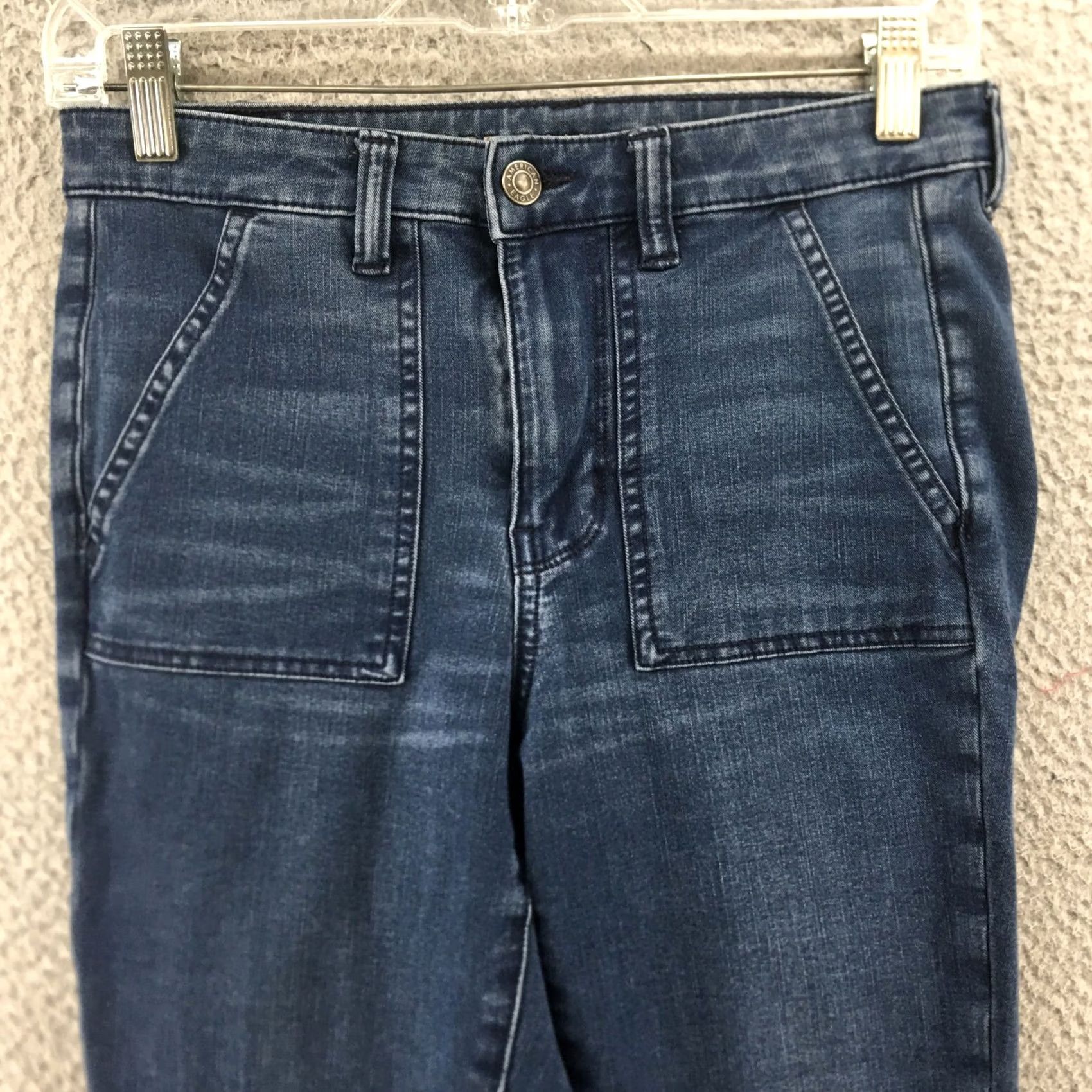 American Eagle Outfitters American Eagle Skinny Jeggings Jeans Womens 6 Blue Denim Zip Fly Size 28" / US 6 / IT 42 - 2 Thumbnail