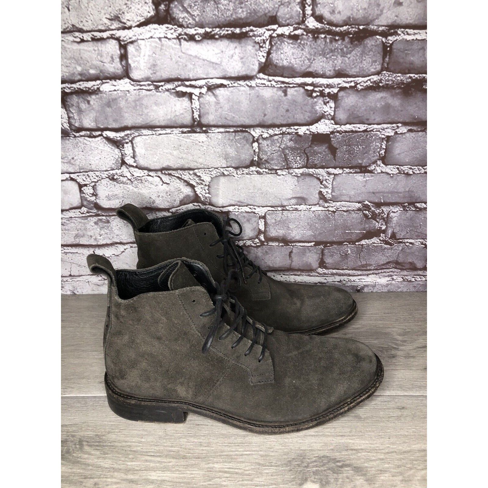 Allsaints All Saints Gray Suede Leather Lace Up Desert Chukka Boots Me Size US 9 / EU 42 - 3 Thumbnail