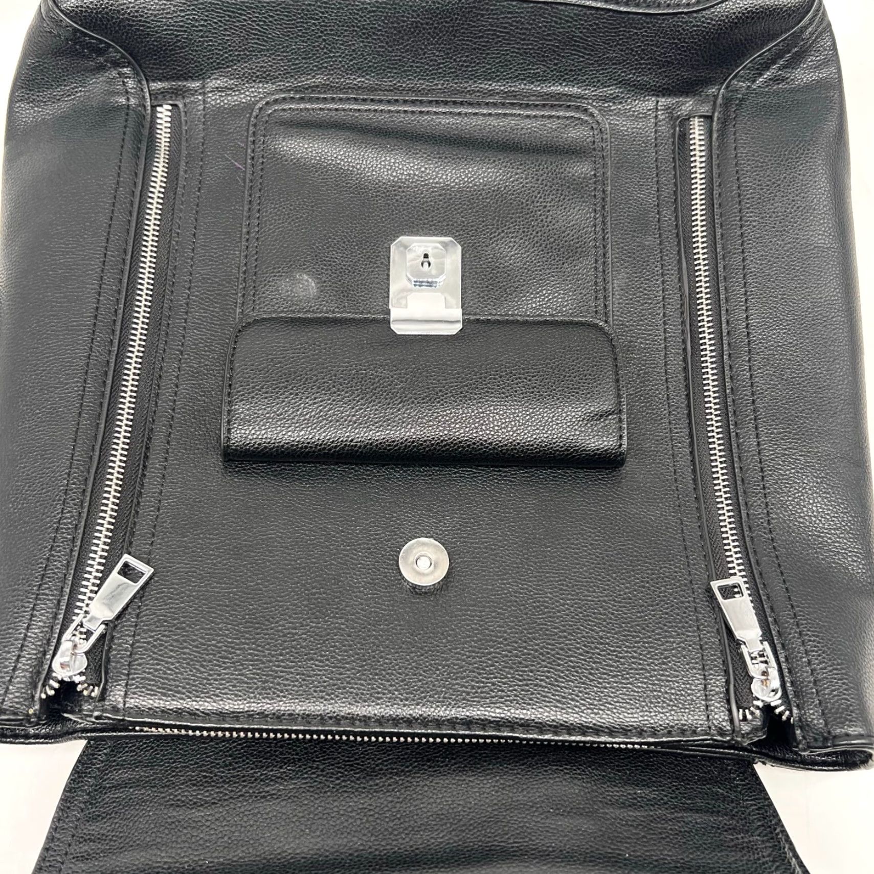 Vintage Sandy Lisa Amalfi Backpack, Black 12"X6"X13" / 13" Laptop iPad More Backpack Unisex Adults Medium Black Gold Hardware Size ONE SIZE - 6 Thumbnail