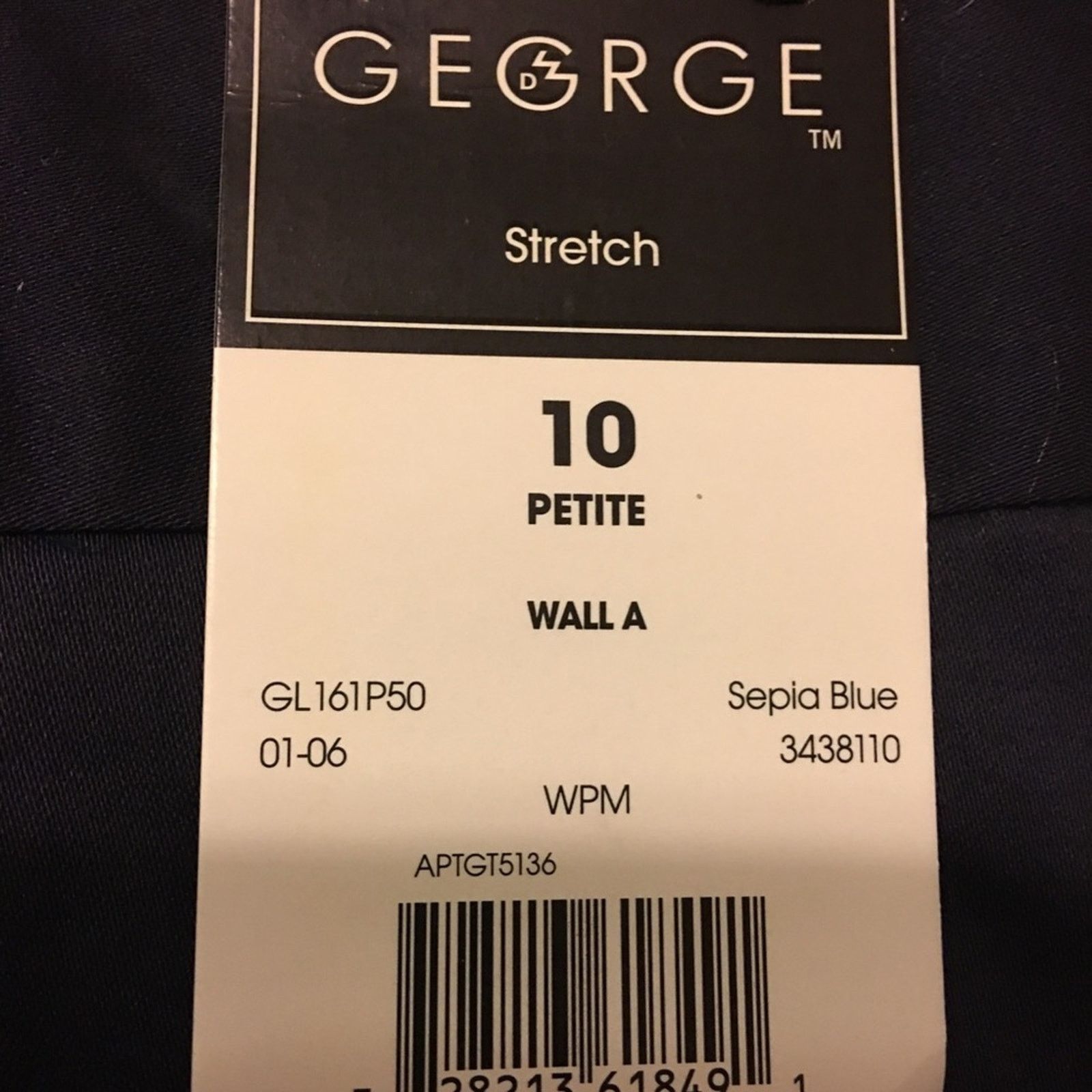 George George Stretch dark navy modern fit pants NWT 10P Size 32" / US 10 / IT 46 - 6 Thumbnail