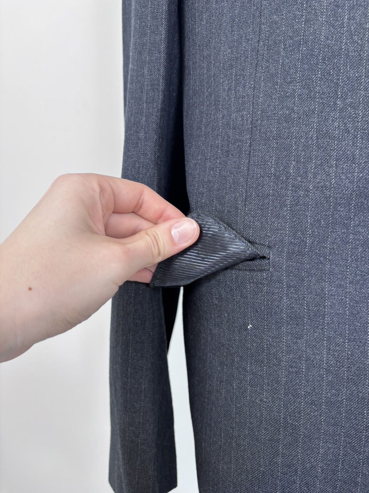Other Linea Sartoriale Milano Men’s Blue/Grey Wool Blazer Jacket Size 46R - 15 Thumbnail
