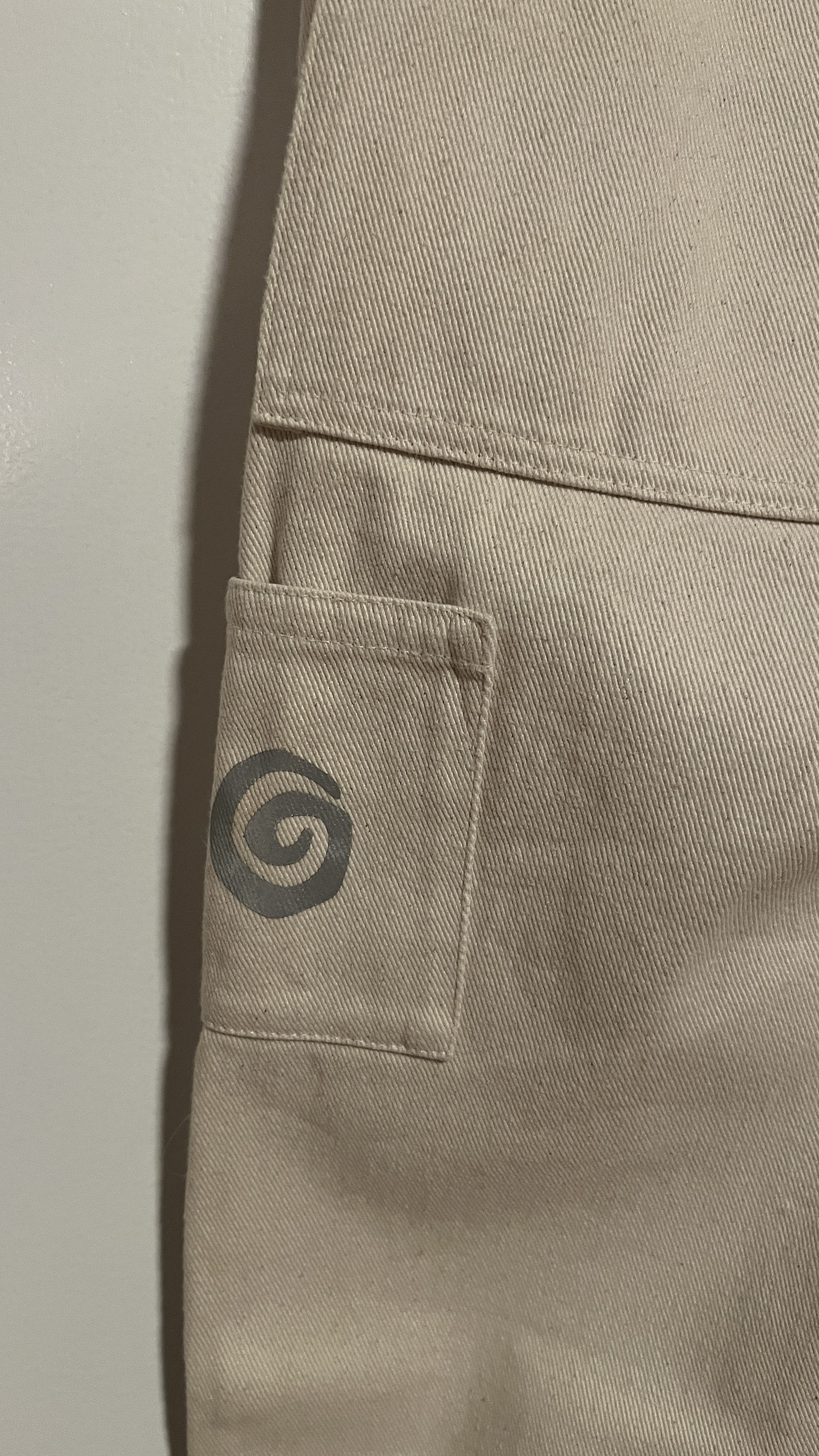 Ostrya Ostrya Double Knee Khaki White Denim Carpenter Pants 32 Size US 32 / EU 48 - 4 Thumbnail