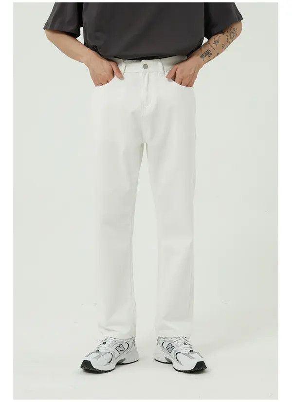 Japanese Brand VIBE White simple slim jeans Size US 30 / EU 46 - 5 Thumbnail