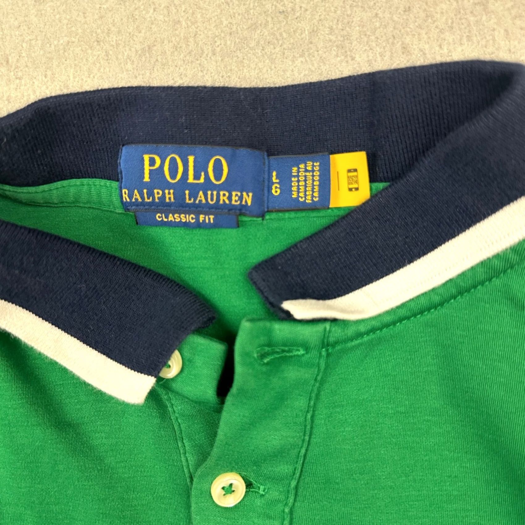 Polo Ralph Lauren Polo Ralph Lauren Polo Men L Green Blue Colorblock Short Sleeve Classic Fit Shirt Size US L / EU 52-54 / 3 - 3 Thumbnail