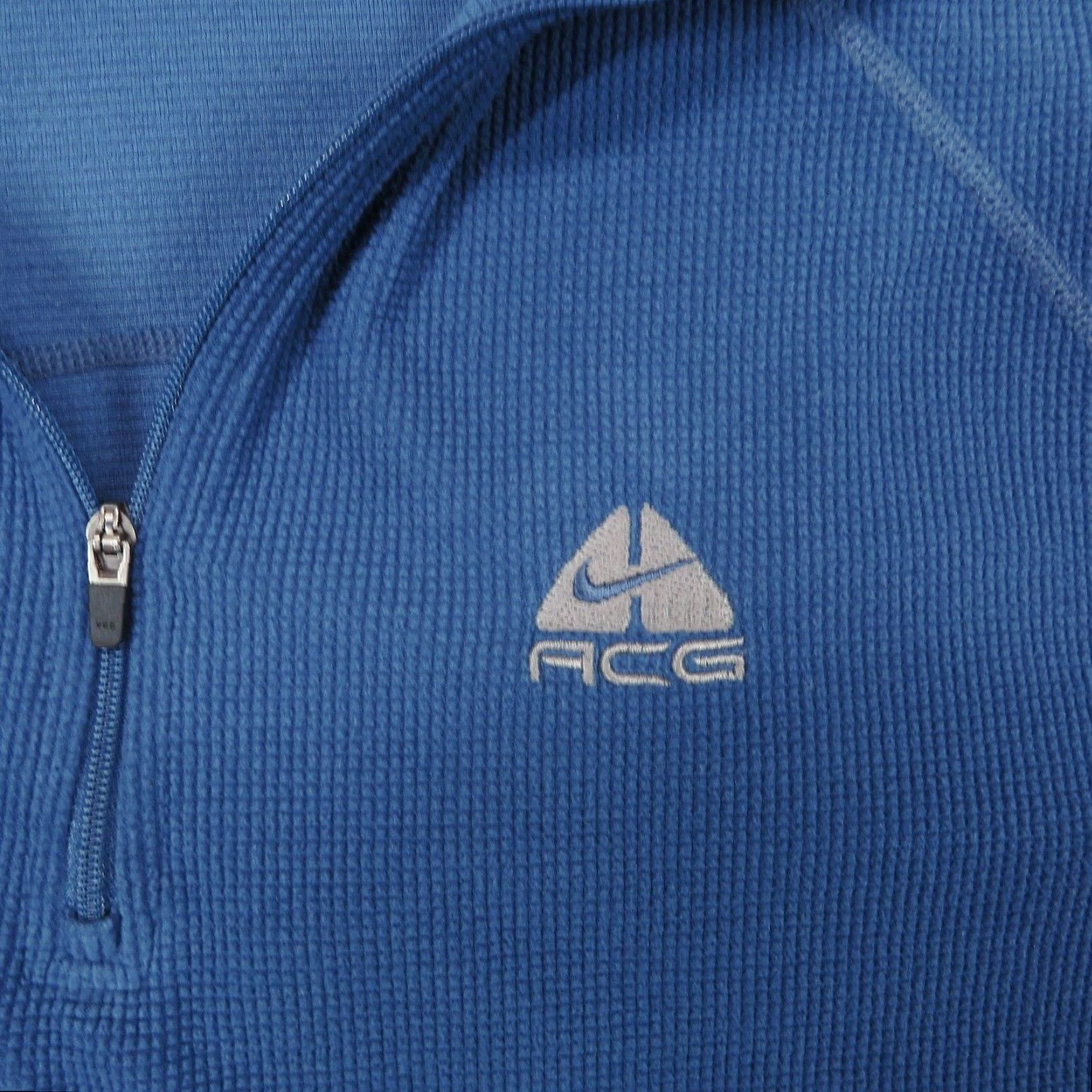 Nike ACG VINTAGE Nike ACG Shirt Mens XL Blue Thermal Waffle Knit 1/4 Zip Trail Quilted? Size US XL / EU 56 / 4 - 4 Thumbnail