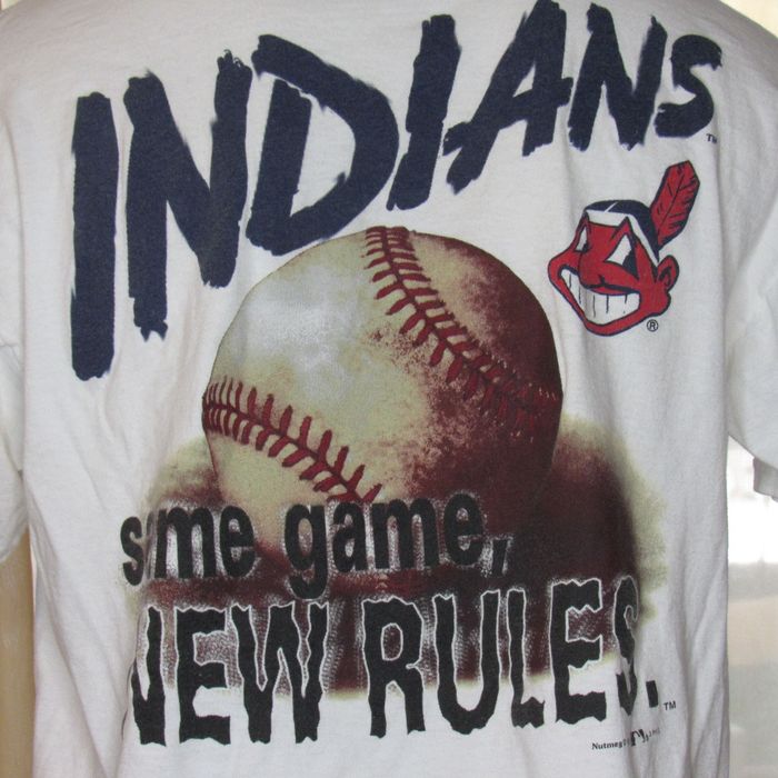 Nutmeg Vintage Nutmeg T Shirt MLB Indians Same Game New Rules Size Grailed