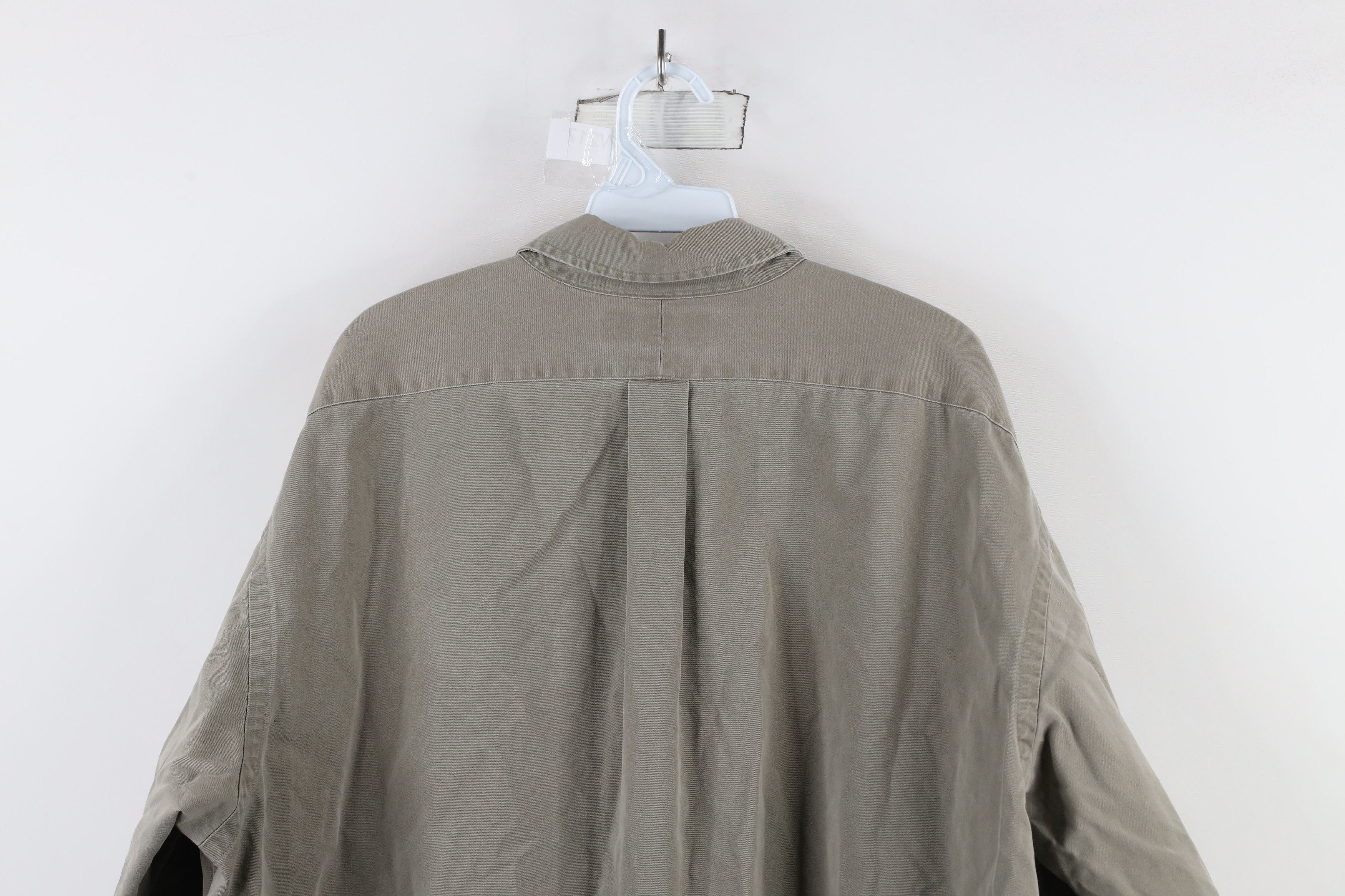 Ralph Lauren × Vintage Vintage 90s Ralph Lauren Twill Button Down Shirt Green Size US XL / EU 56 / 4 - 12 Thumbnail