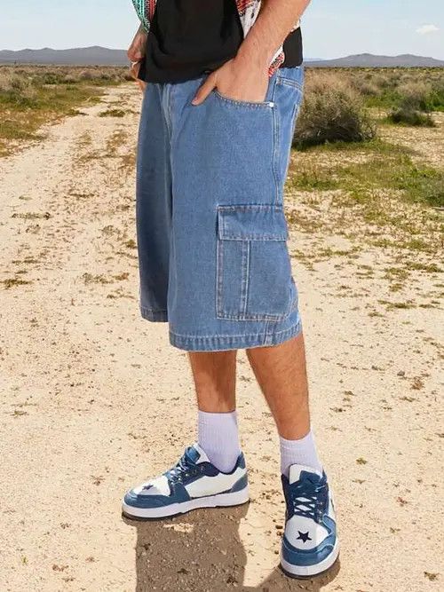Jean Ripped Y2k Shorts Jorts Distressed Denim Size US 34 / EU 50 - 4 Thumbnail