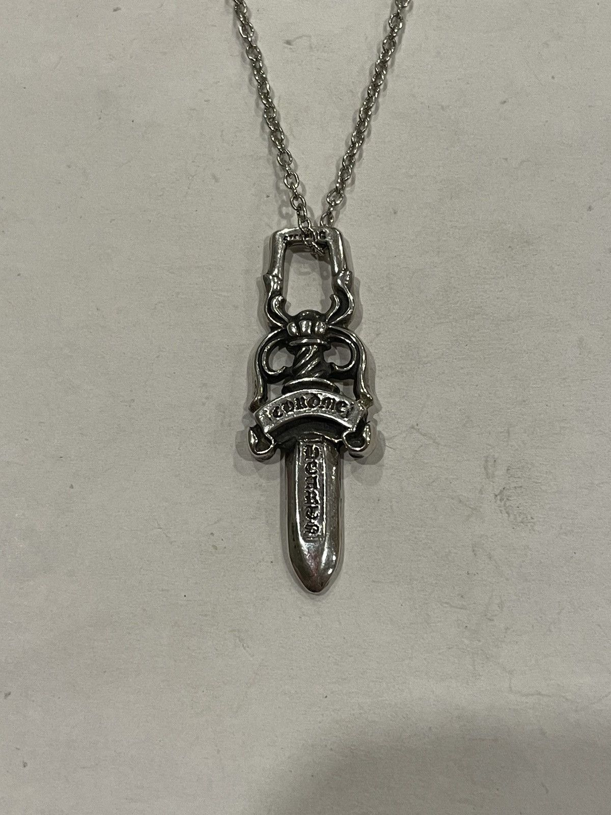 Chrome Hearts Chrome Hearts Trinket Dagger Pendant Roll Chain Necklace ...