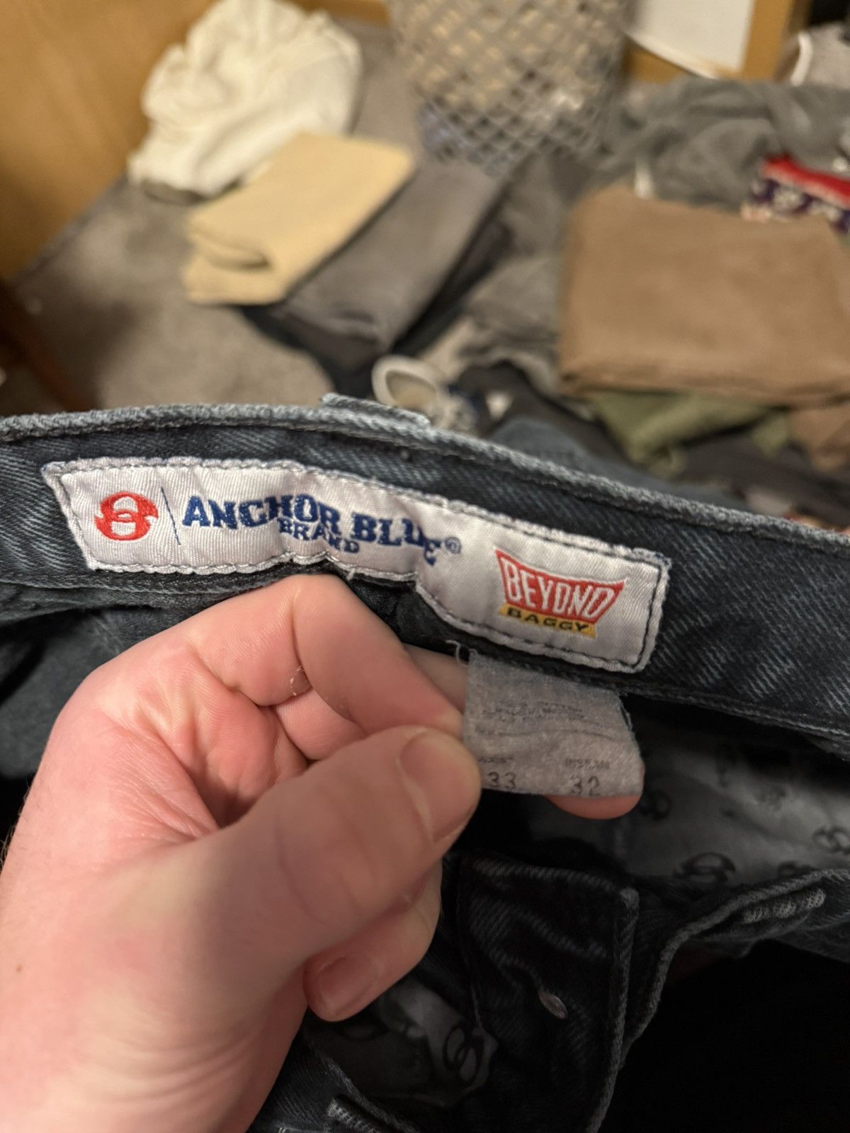 Anchor Blue × Vintage Anchor blue beyond baggy black skater denim wide leg Size US 33 - 5 Thumbnail