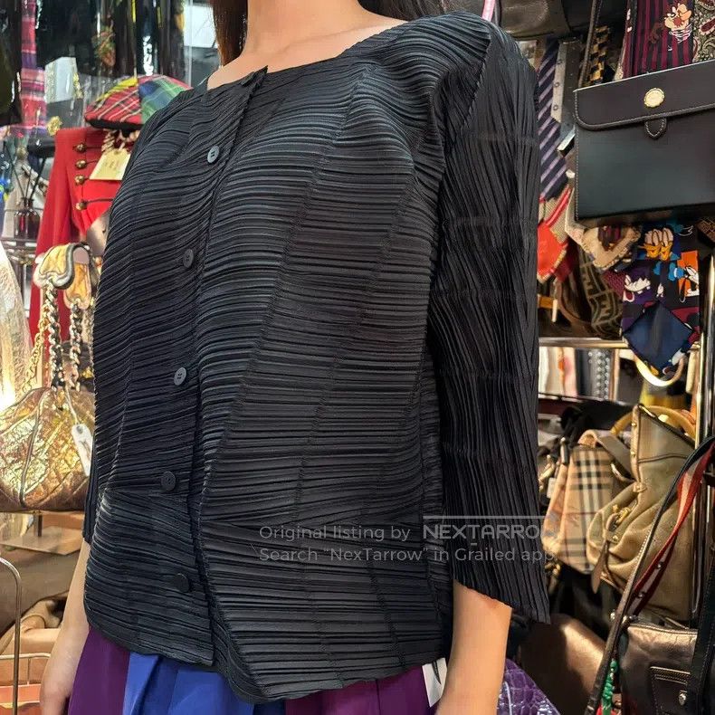 Issey Miyake Issey Miyake Black Striped Jacket Size L / US 10 / IT 46 - 5 Thumbnail