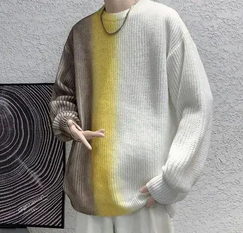 Aran Isles Knitwear New Elegant Side Striped Knitwear Jumper Sweatshirt Size US M / EU 48-50 / 2 - 4 Thumbnail