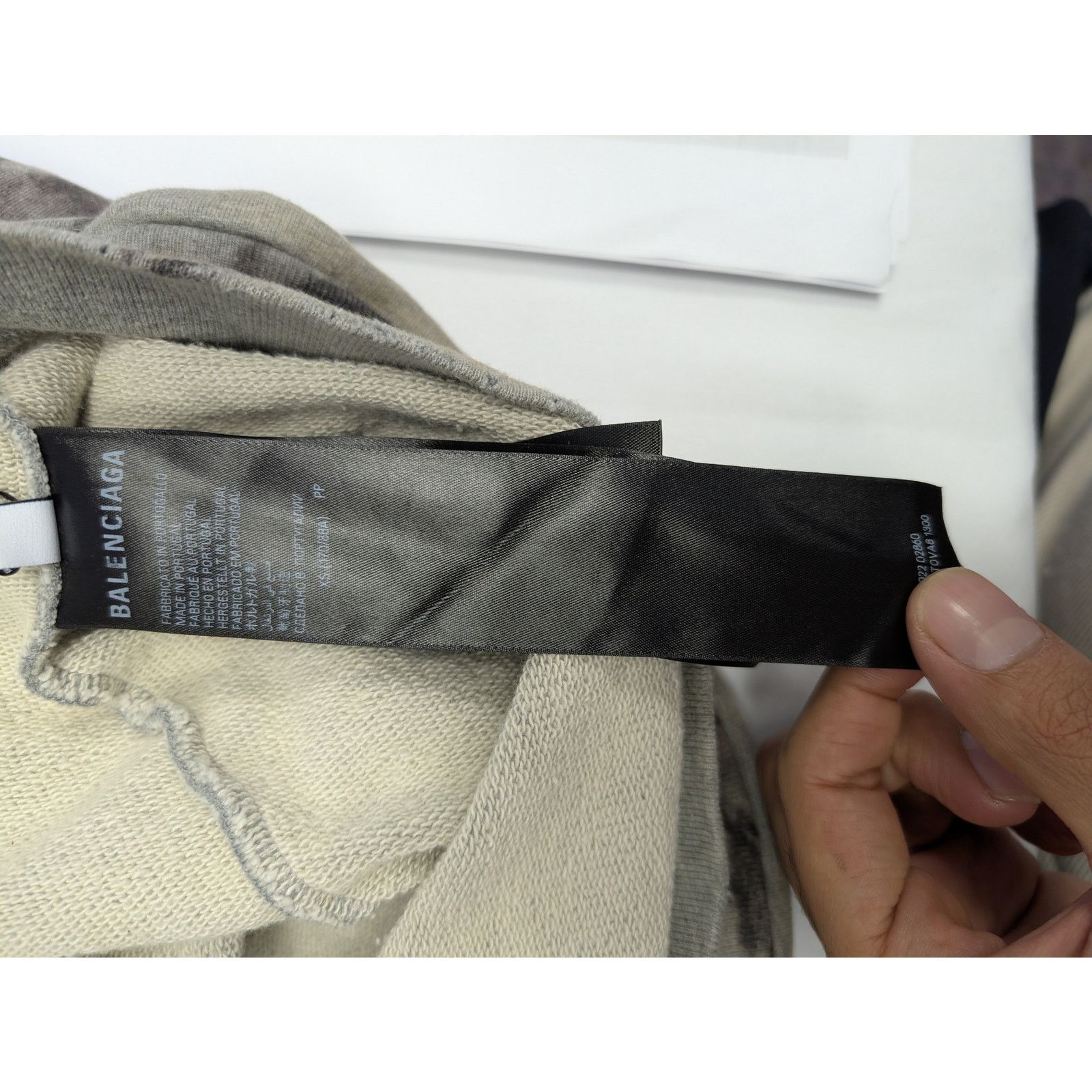 Balenciaga o1rshd1 Medium Fit Zip-Up Hoodie 1300 in Heather Grey Size US XS / EU 42 / 0 - 14 Thumbnail