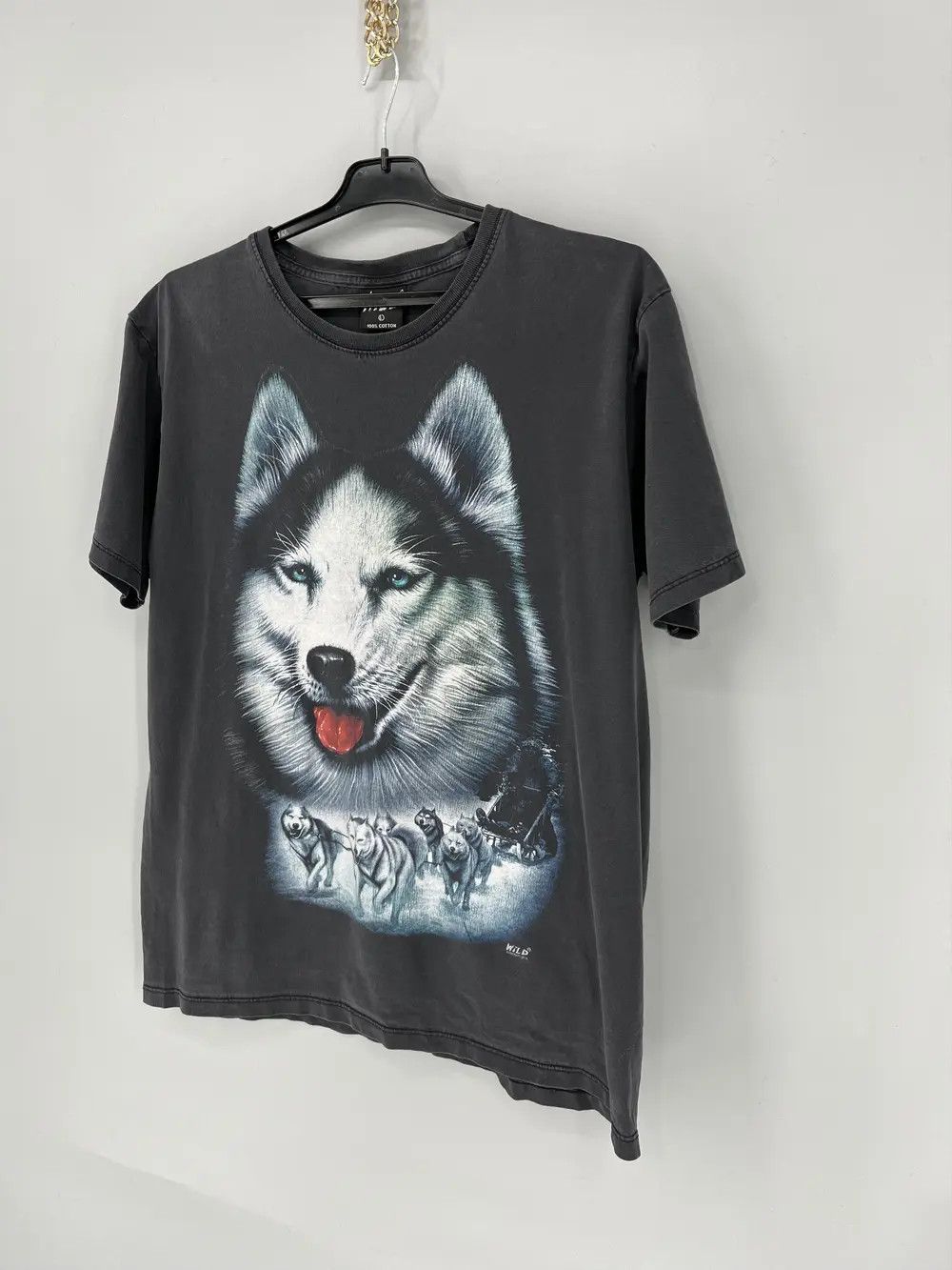 Band Tees Vintage 90s Wolf Face Boxy Fit Tee Toys Rock Size US L / EU 52-54 / 3 - 3 Thumbnail
