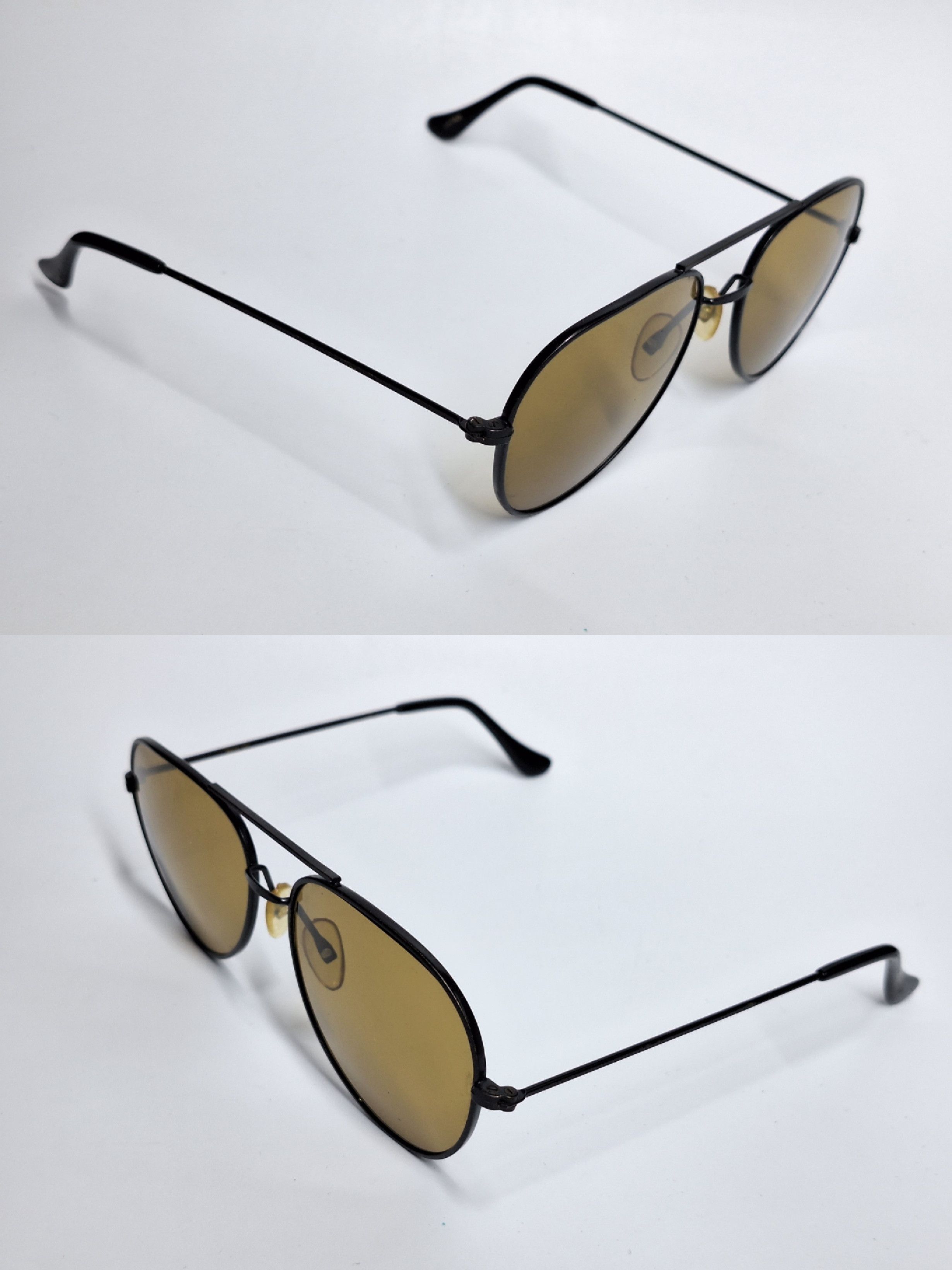 Other 90s Japan Vintage Black Aviator Double Bridge Sunglasses Size ONE SIZE - 6 Thumbnail