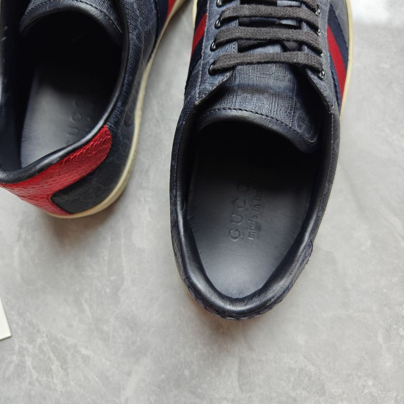 Gucci Gucci Ace Canvas Low-Top Sneakers for Men - Size US 7 / EU 40 - 7 Thumbnail