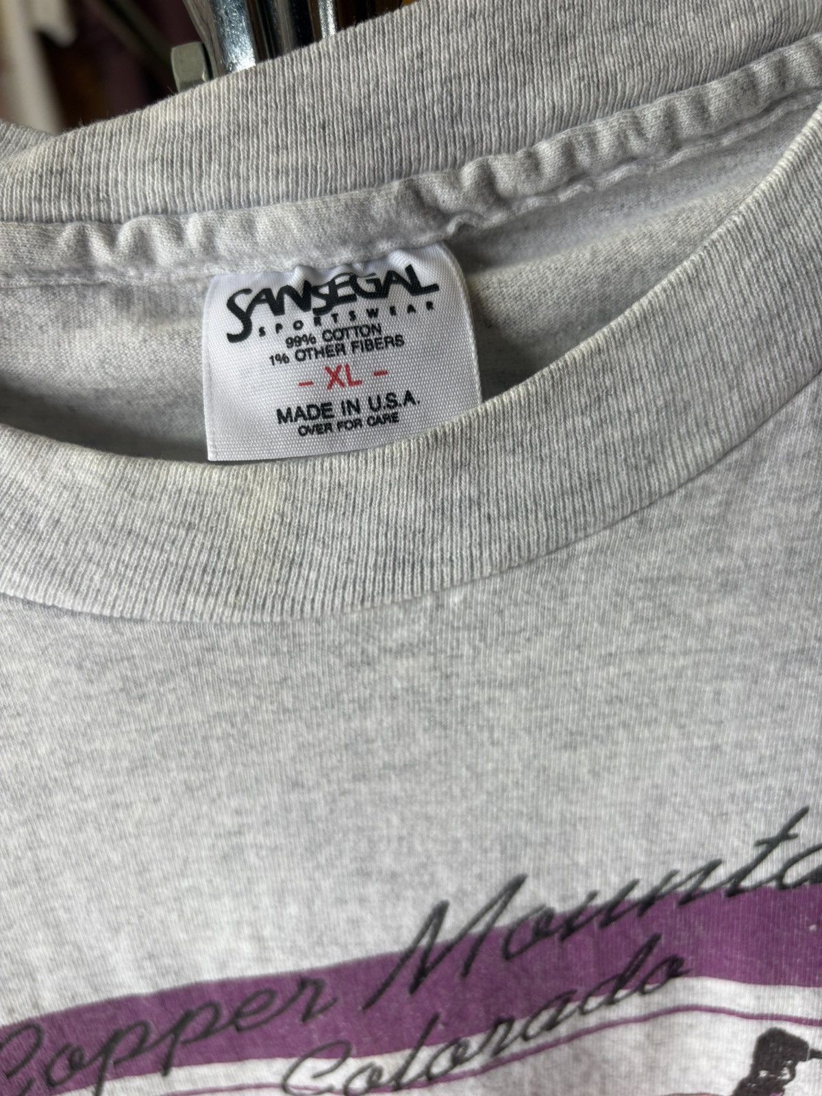Vintage 1990's No Falls No Balls Ski T-Shirt Size US XL / EU 56 / 4 - 4 Thumbnail