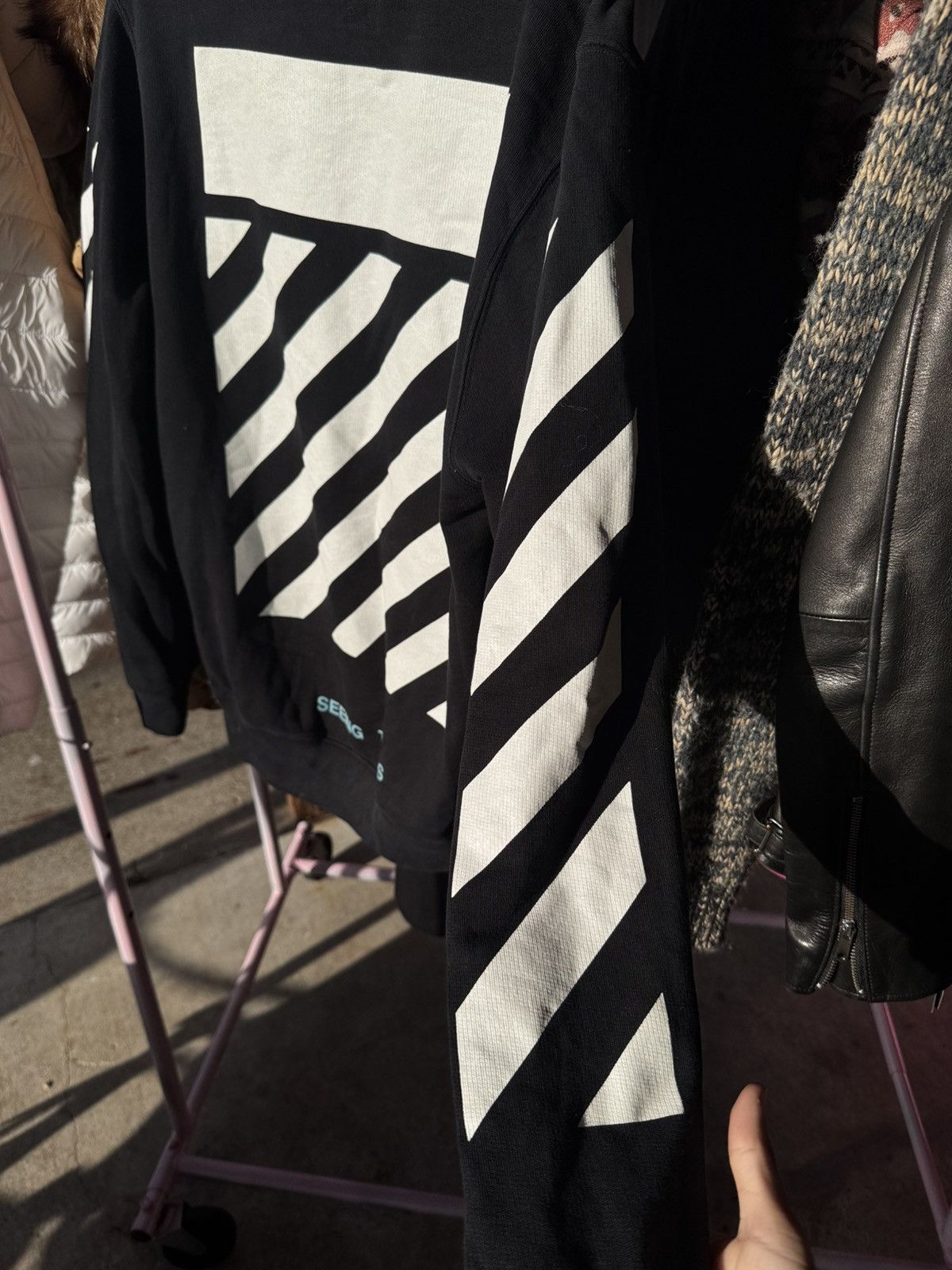 Off-White OFF WHITE DIAGONAL HOODIE “SEEING THINGS” Size US XS / EU 42 / 0 - 7 Thumbnail
