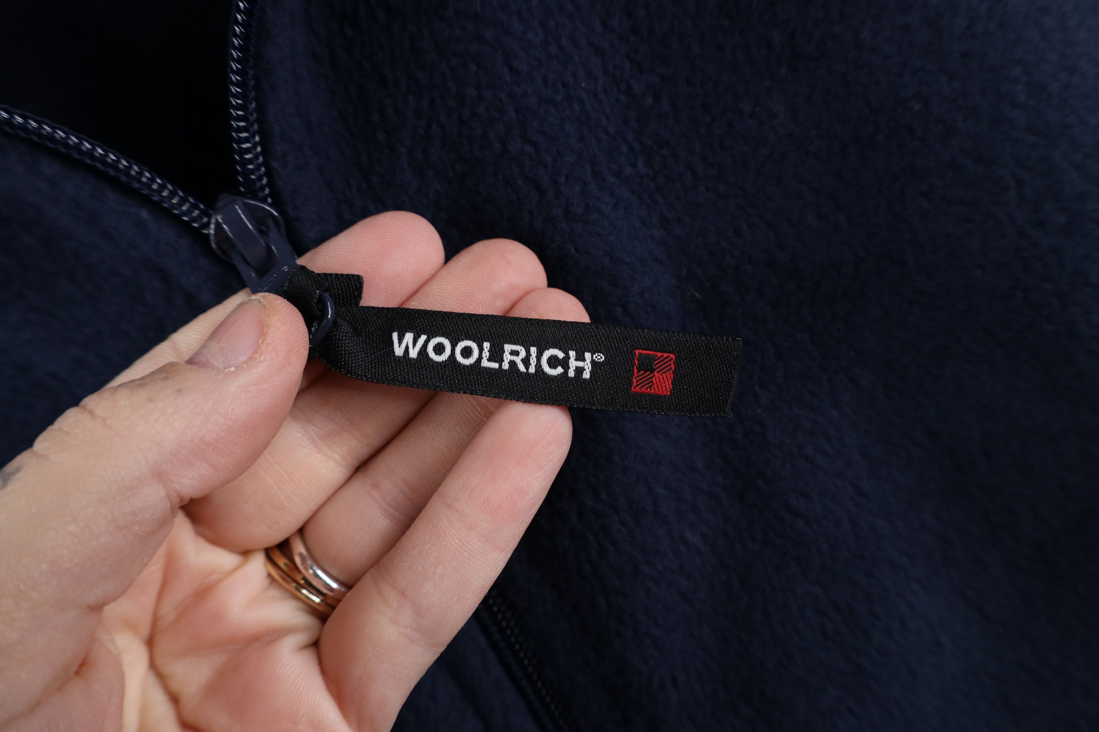 Vintage × Woolrich Woolen Mills Vintage Woolrich Blank Full Zip Fleece Vest Jacket Navy Blue Size US L / EU 52-54 / 3 - 6 Thumbnail