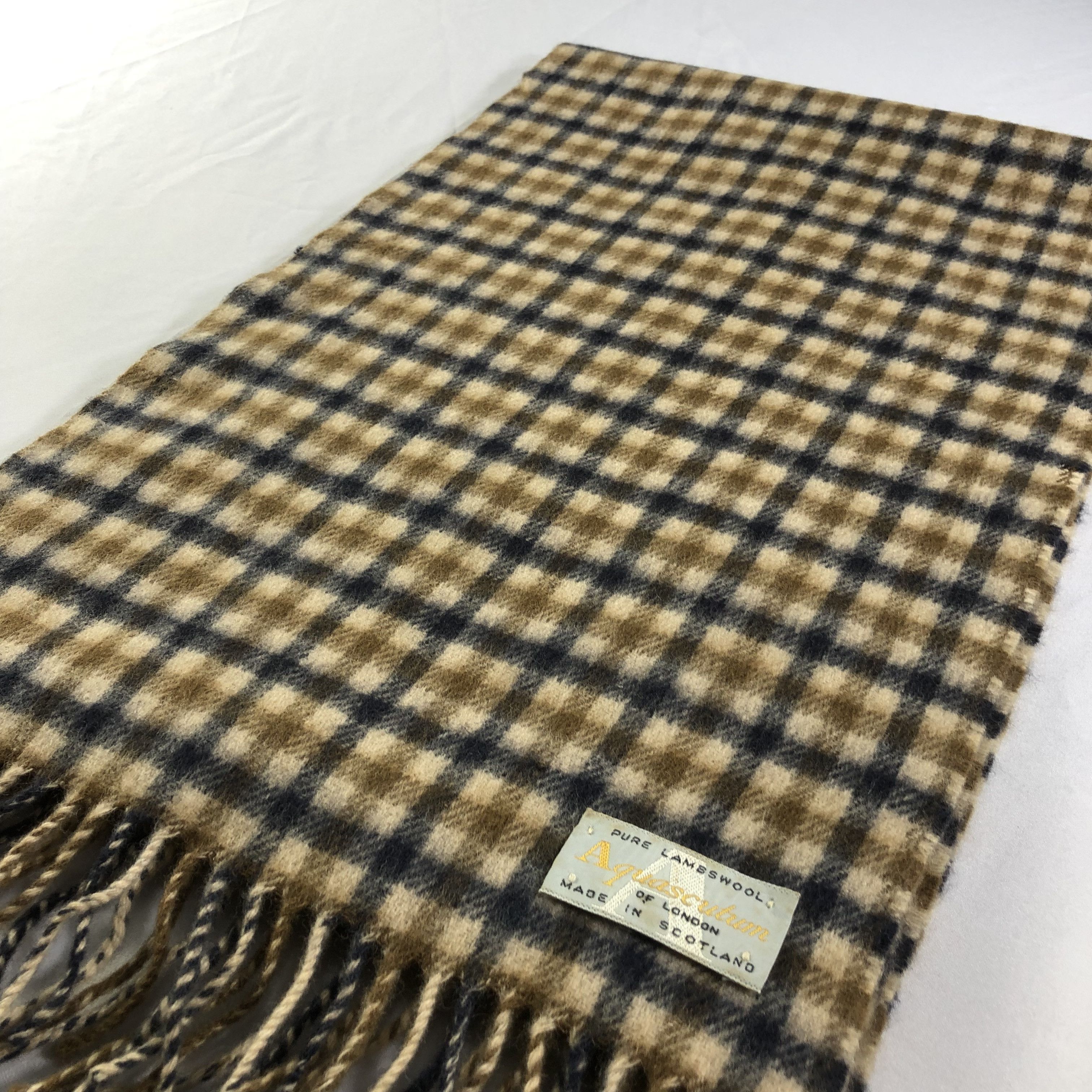 Aquascutum Aquascutum Gingham Wool Scarf Muffler V1452 Size ONE SIZE - 2 Thumbnail