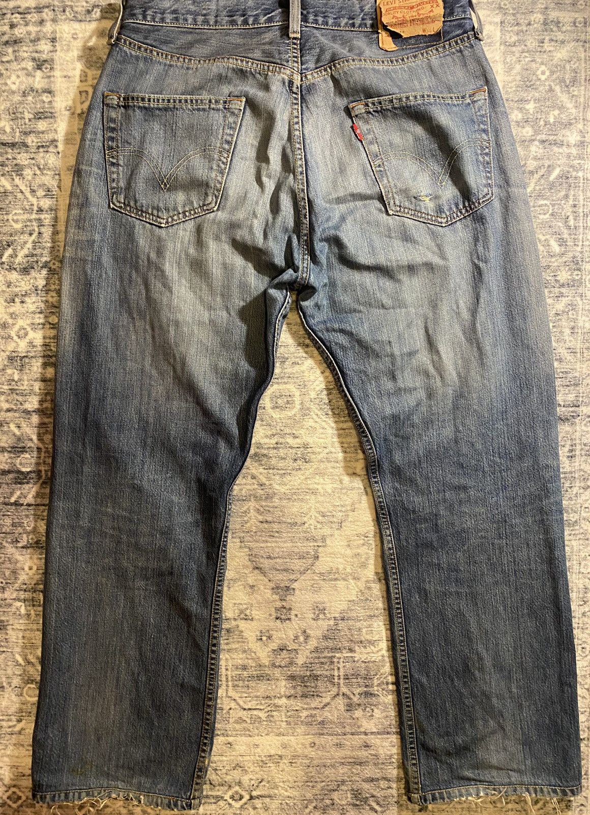Levi's Vintage Clothing × Vintage Levi’s 501 Distressed Vintage Jeans - Men’s W34 L32 Size US 34 / EU 50 - 2 Thumbnail