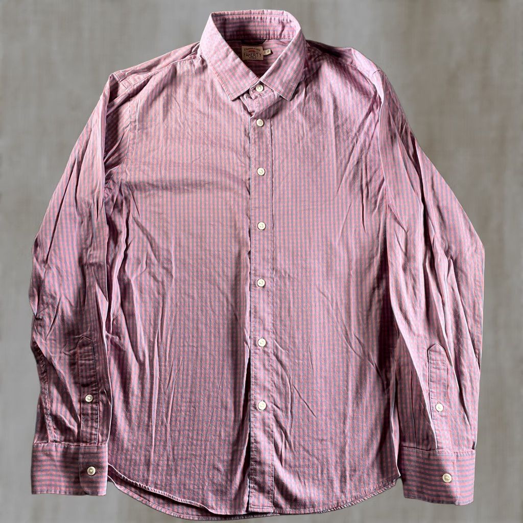 Faherty Faherty Brand Shirt Mens Medium Pink Blue Check Stretch Long Sleeve Button Up Size US M / EU 48-50 / 2 - 1 Thumbnail