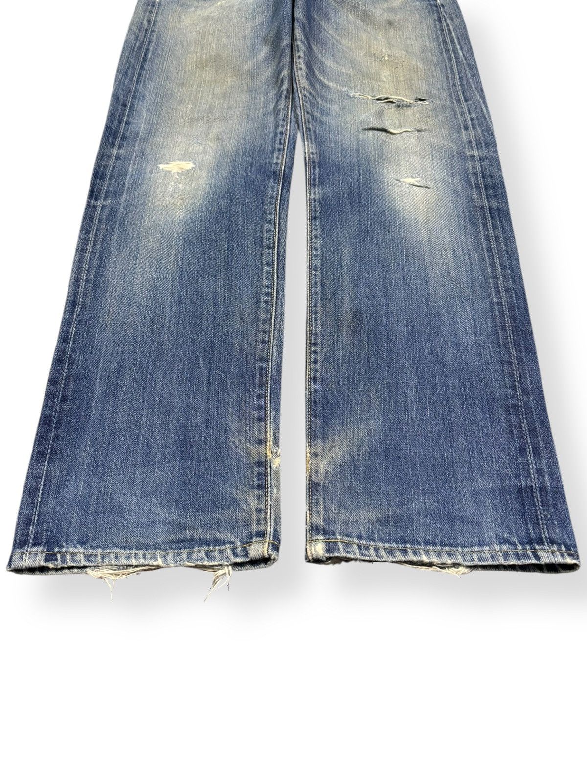 Levi's Vintage 90s Levis 502 Big E Selvedge Distressed Grunge Jeans Size US 29 - 9 Thumbnail