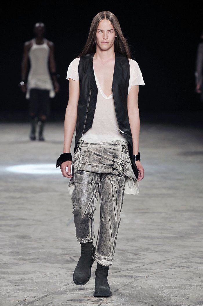 Rick Owens Rick Owens SS 2010 Cream Gravel Waxed Jeans Size US 29 - 1 Thumbnail