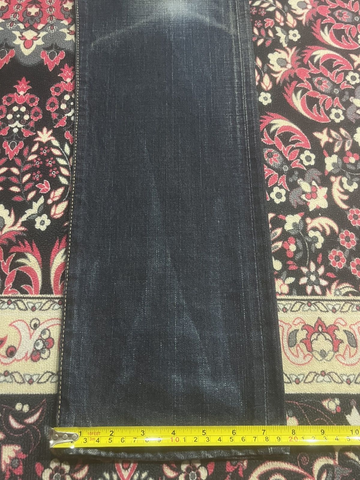 Edwin Edwin 505XX Dark Blue Whisker Buckle Back Selvedge Jeans Size US 33 - 17 Thumbnail