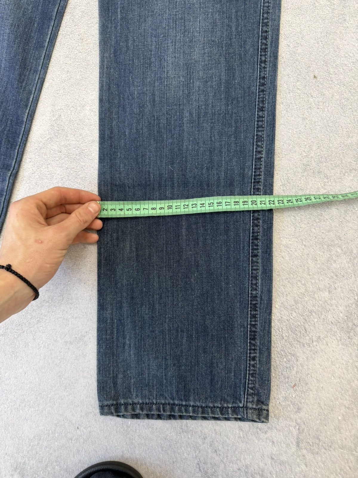Hedi Slimane Vintage Dior Hedi Slimane Style Washed Denim Jeans Size US 30 / EU 46 - 16 Thumbnail