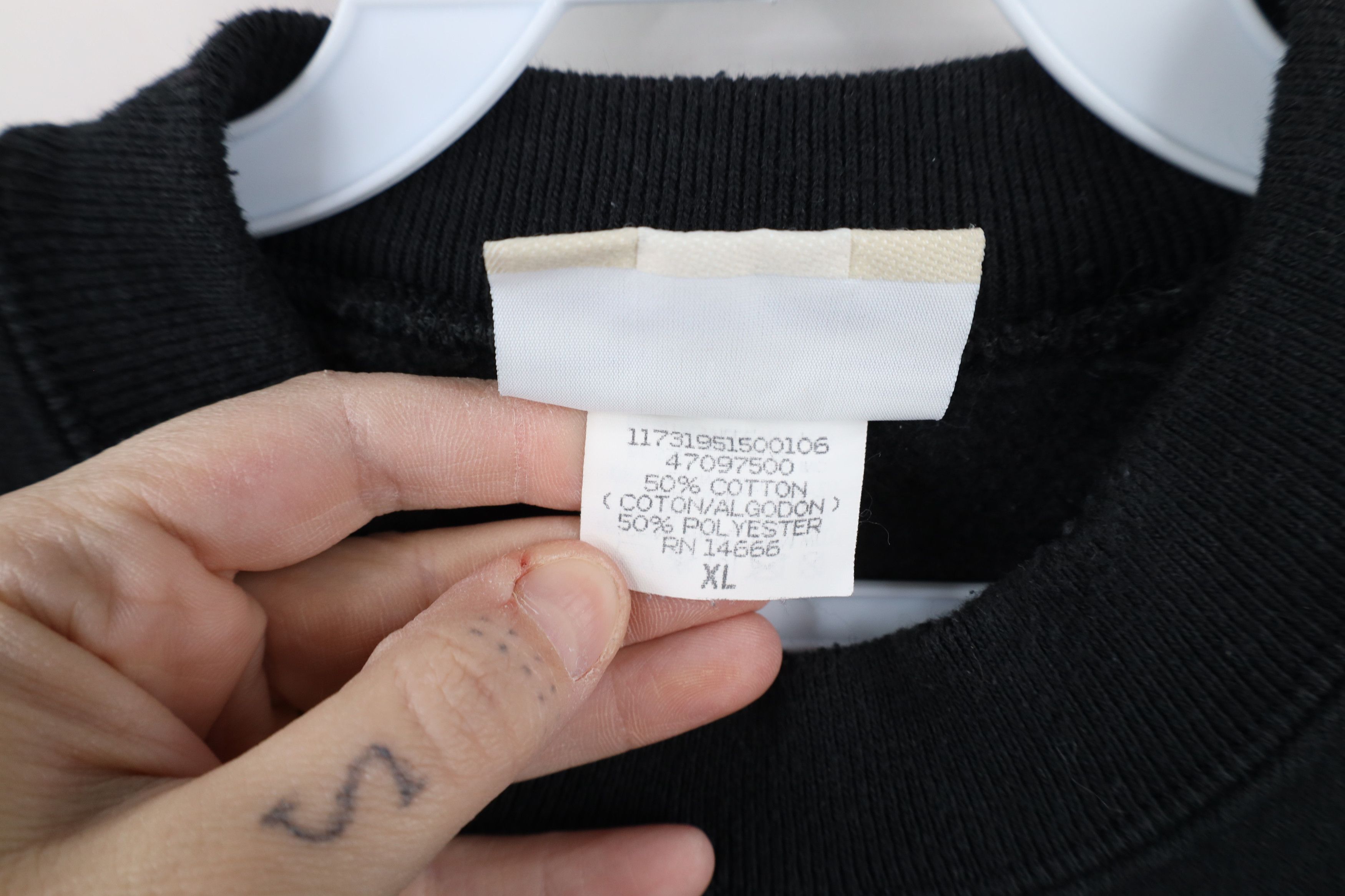 Vintage Vintage 90s Streetwear Blank Hevyweight Sweatshirt Black USA Size XL / US 12-14 / IT 48-50 - 5 Thumbnail
