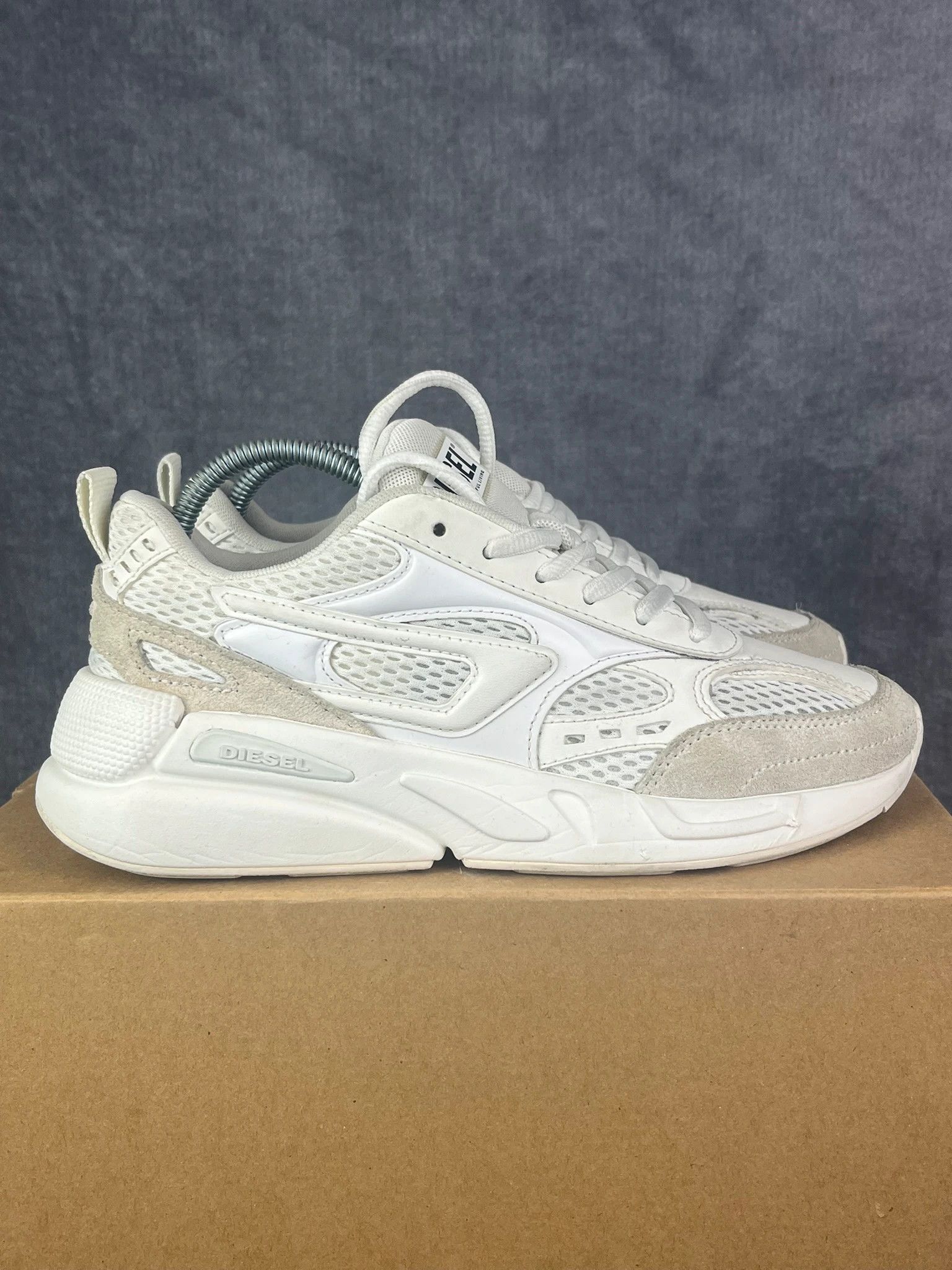Diesel Diesel white sneakers minimalist mesh suede vintage Size US 7 / IT 37 - 6 Thumbnail