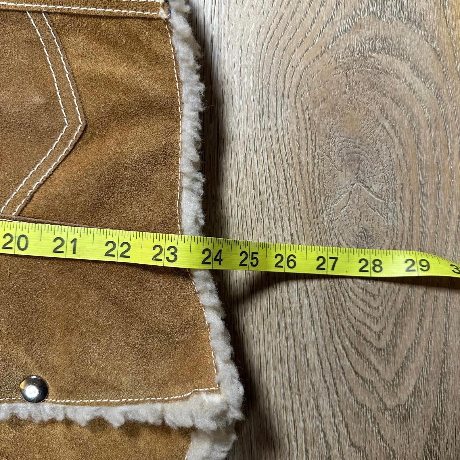 Genuine Leather 70s Genuine Leather Mens Vest Size 40 Brown Vintage Sherpa Size US M / EU 48-50 / 2 - 7 Thumbnail