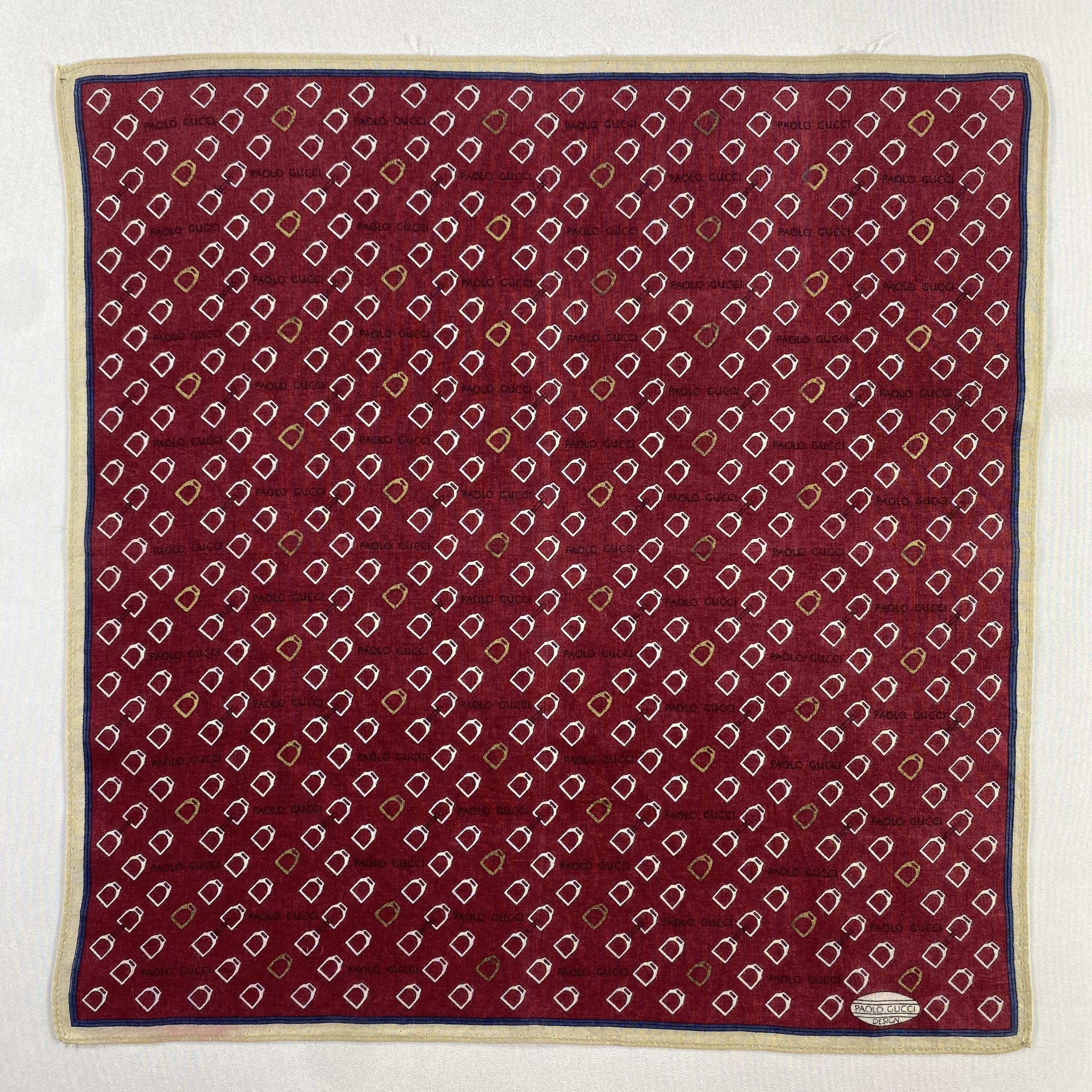 Paolo Gucci × Vintage Paolo Gucci Handkerchief / Neckerchief / Bandana-P1548 Size ONE SIZE - 1 Thumbnail