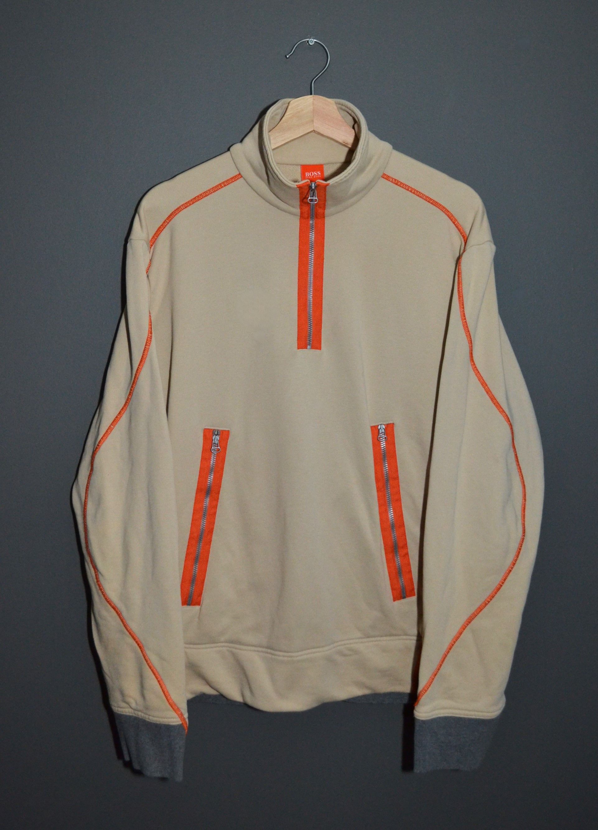 image of Hugo Boss Orange Vintage Track Jacket Prada Style XL in Beige, Men's
